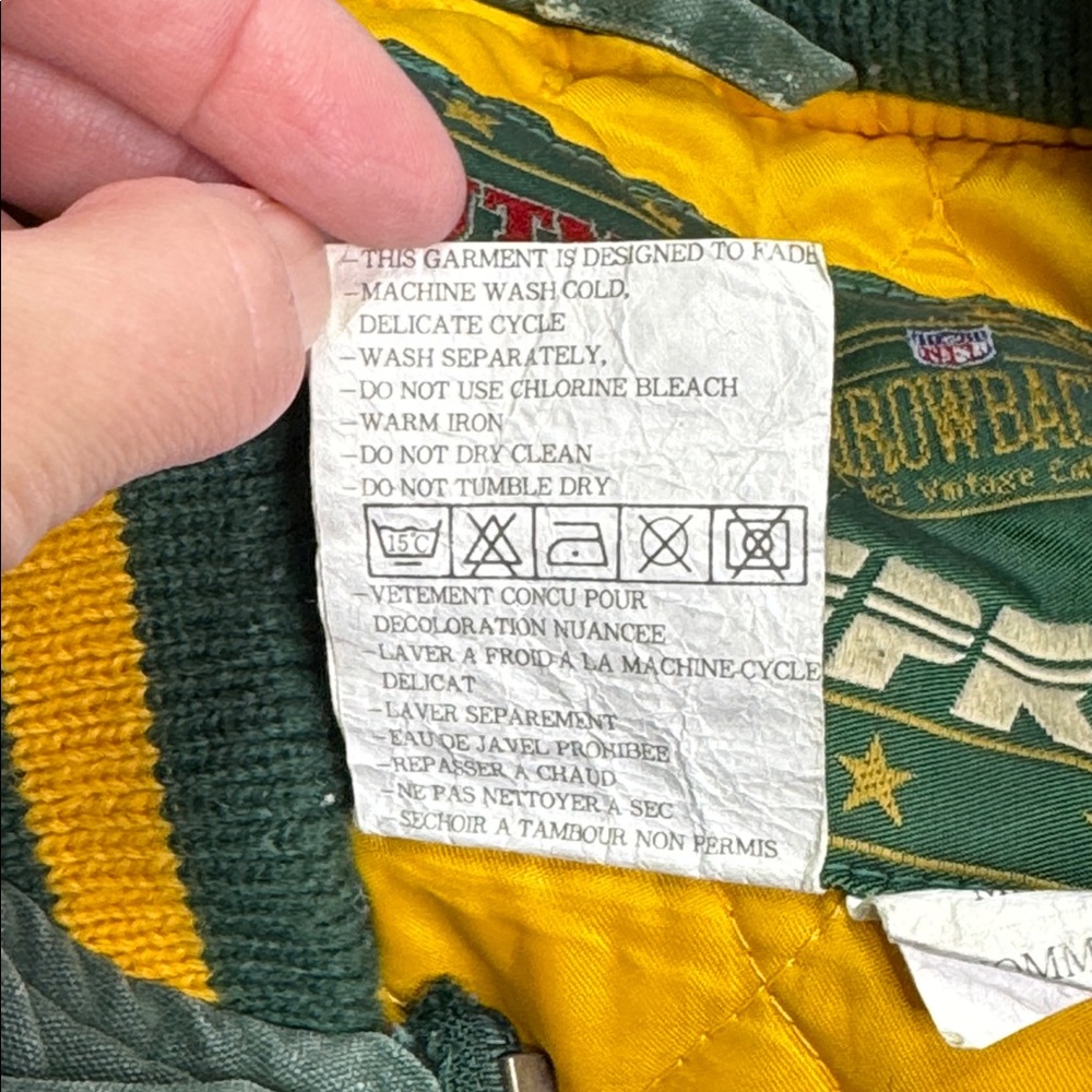 Vintage Nutmeg By Campri Green Bay Packers Full Zip Jacket Grunge Large - Picture 7 of 11